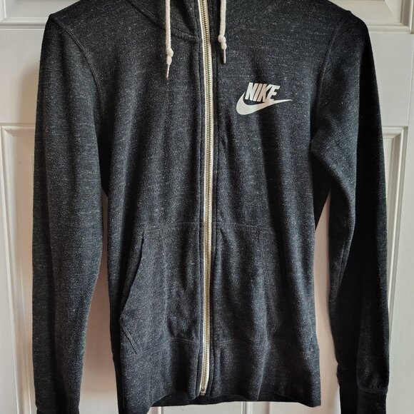 Women's heathered dark gray Nike zip up, small - Picture 1 of 4